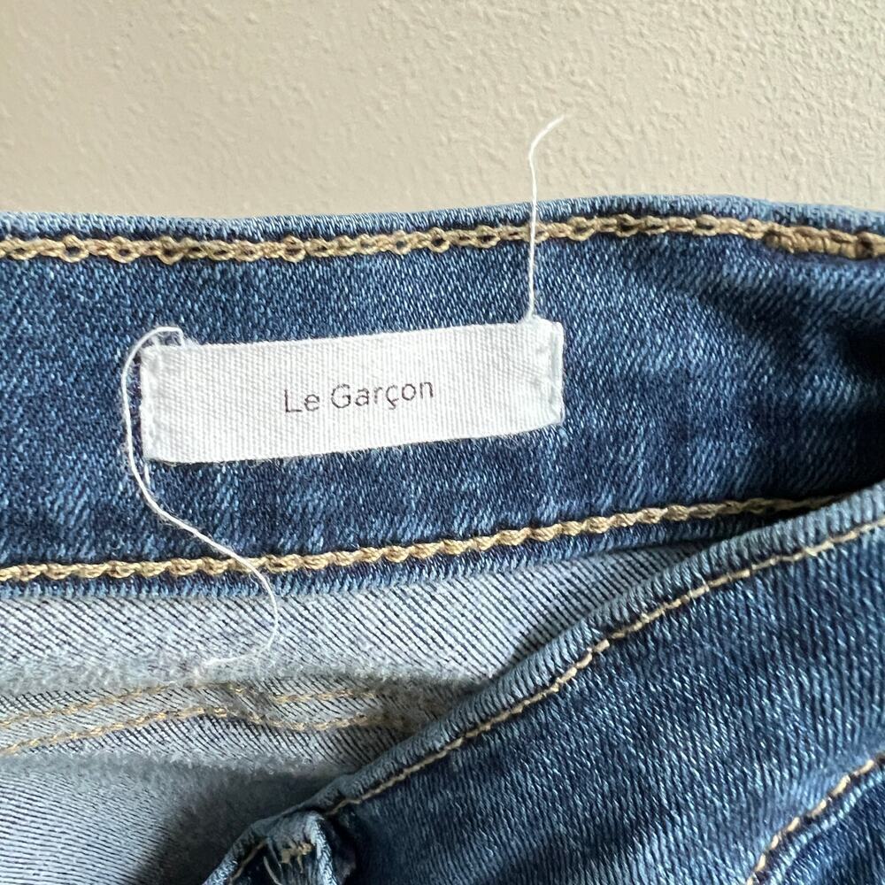 Frame Le Garcon Skinny Mid Rise Jeans Women's 29 Distressed Stretch Medium Wash - Picture 8 of 9